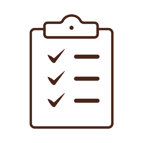 Graphic of a checklist representing a check list for backflow testing.